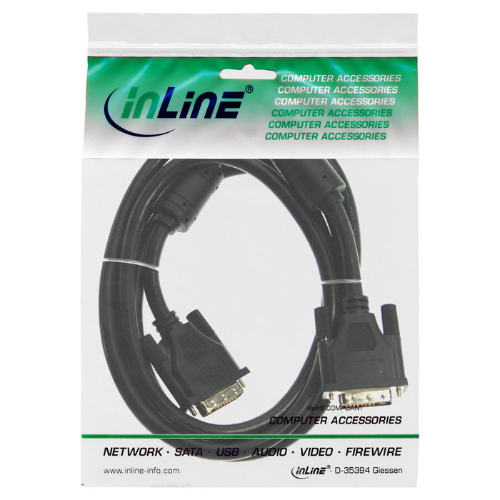 InLine 17764 Cable DVI-D Digital 18+1 Single Link de 3 m InLine 17764 Cable DVI-D Digital 18+1 Single Link de 3 m