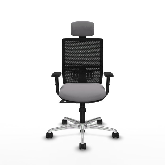 PIQUERAS Y CRESPO Silla de oficina Yunquera con mecanismo Sincro, Gris y Negro