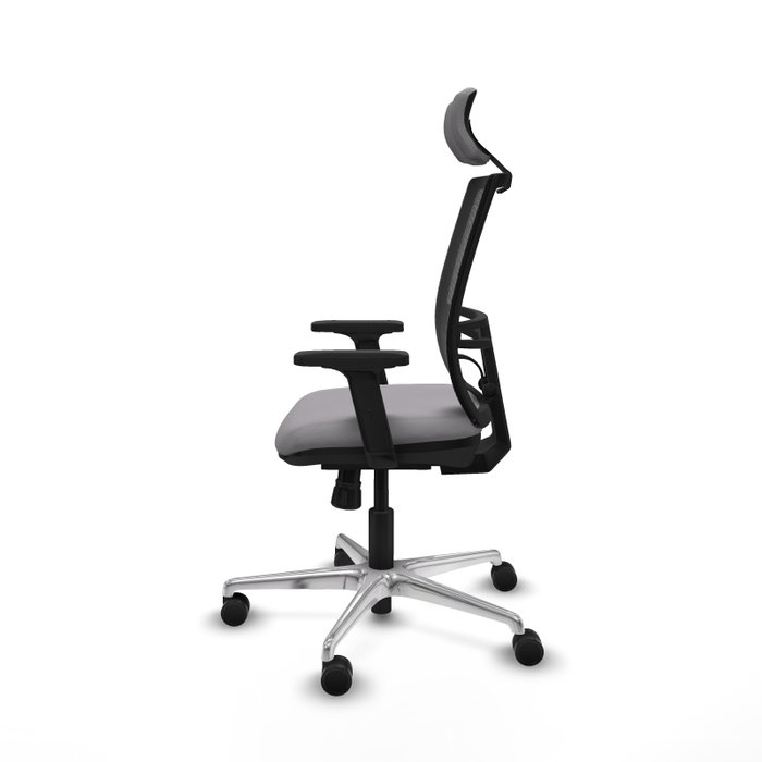 PIQUERAS Y CRESPO Silla de oficina Yunquera con mecanismo Sincro, Gris y Negro