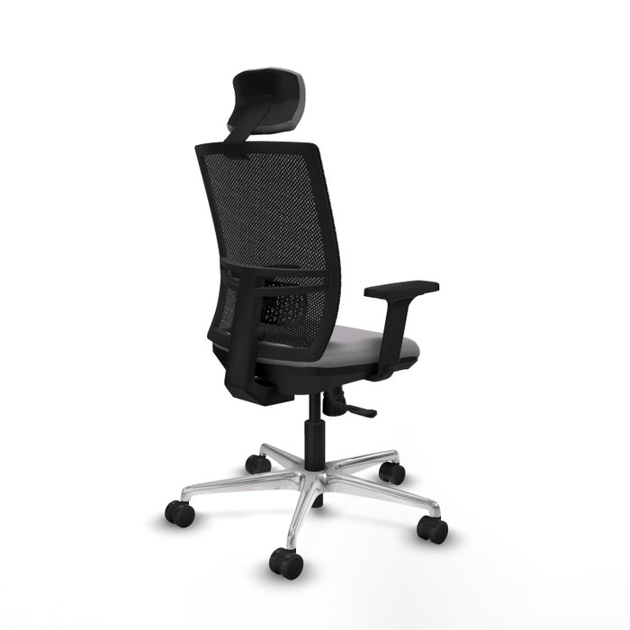 PIQUERAS Y CRESPO Silla de oficina Yunquera con mecanismo Sincro, Gris y Negro