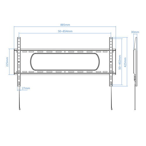 TooQ LP1090F-B Soporte de Pared para TV 43-90 Pulgadas Negro TooQ LP1090F-B Soporte de Pared para TV 43-90 Pulgadas Negro