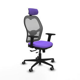 PIQUERAS Y CRESPO Silla de oficina Jorquera con mecanismo Sincro/Traslack, Lila y Gris