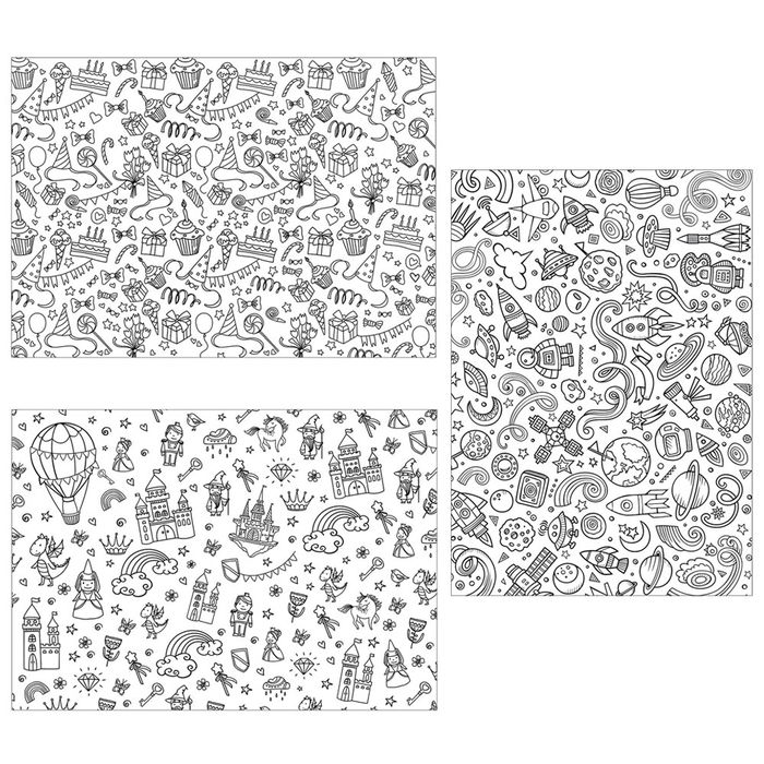 Jeux 2 momes Juego de 10 Individuales para Colorear 2 momes 30x42 cm