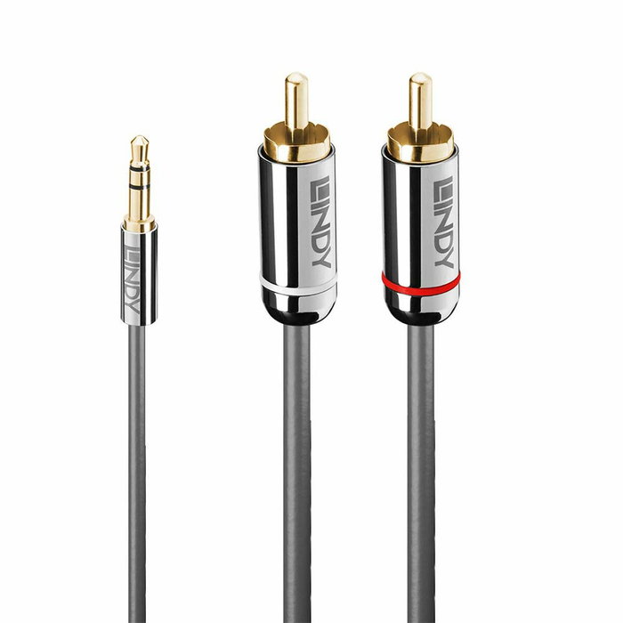 Lindy Cable de Audio Cromo Line 3,5 mm a 2 x RCA, 1 m, Antracita Lindy Cable de Audio Cromo Line 3,5 mm a 2 x RCA, 1 m, Antracita