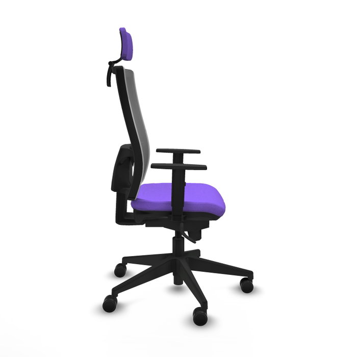 PIQUERAS Y CRESPO Silla de oficina Horna con mecanismo Sincro, Lila y Gris PIQUERAS Y CRESPO Silla de oficina Horna con mecanismo Sincro, Lila y Gris