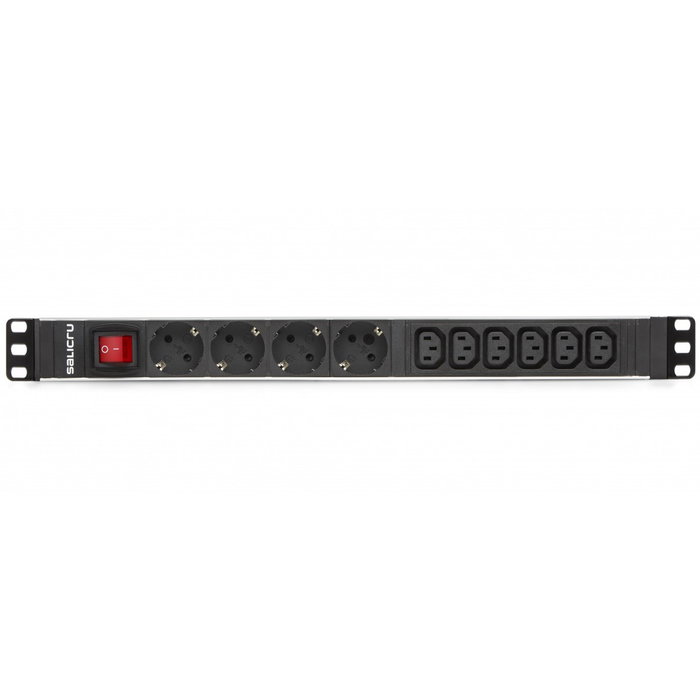 Salicru Regleta Rack 19 Pulgadas SPS 4F+6F PDU SCH+C13/C14 con 4 Schuko y 6 C13 con Interruptor Salicru Regleta Rack 19 Pulgadas SPS 4F+6F PDU SCH+C13/C14 con 4 Schuko y 6 C13 con Interruptor