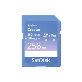 SanDisk Creator Tarjeta de Memoria SDXC UHS-II 256GB V60 U3 Clase 10 para Video
