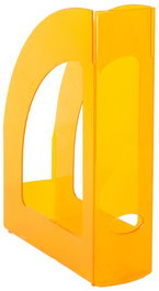 Revistero Plastico 80Mm Traslucido Naranja