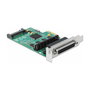 DeLOCK Tarjeta PCI Express x1 a 4 Puertos Serie RS-232 con Fuente WCH384L, PCIe 1.1, Full-Height/Low-Profile, Verde, Windows 10/8/7