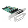 DeLOCK Tarjeta PCI Express x1 a 4 Puertos Serie RS-232 con Fuente WCH384L, PCIe 1.1, Full-Height/Low-Profile, Verde, Windows 10/8/7