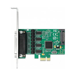DeLOCK Tarjeta PCI Express x1 a 4 Puertos Serie RS-232 con Fuente WCH384L, PCIe 1.1, Full-Height/Low-Profile, Verde, Windows 10/8/7