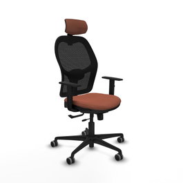 PIQUERAS Y CRESPO Silla de oficina Jorquera con mecanismo Sincro/Traslack Marrón y Negro