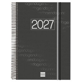 Finocam Agenda Espiral Basic Year 2027 A4 Negro