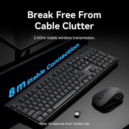 Vention Combo KTZB0-ES Combo Teclado y Ratón Inalámbricos Vention