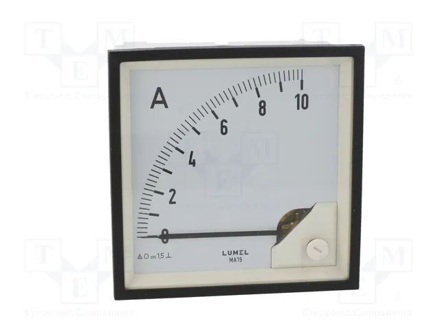 LUMEL Amperímetro Analógico para Panel 0÷10A DC Clase 1,5 LUMEL Amperímetro Analógico para Panel 0÷10A DC Clase 1,5