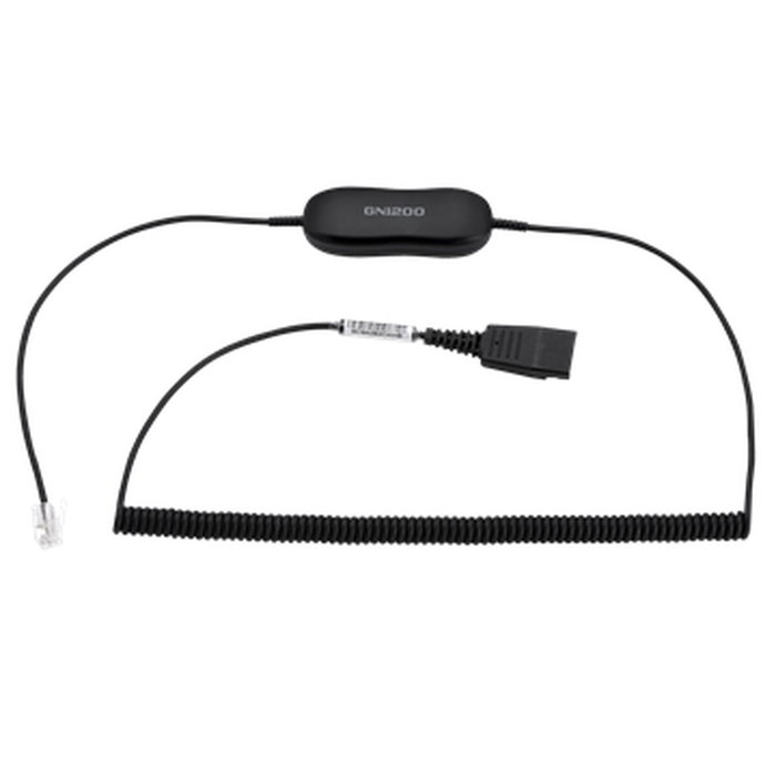 Jabra GN1218 Cable de atenuación AC para auriculares, desconexión rápida, 2 m, compatible con Cisco IP Phone 78xx 88xx Biz 1500 2300 Jabra GN1218 Cable de atenuación AC para auriculares, desconexión rápida, 2 m, compatible con Cisco IP Phone 78xx 88xx Biz 1500 2300