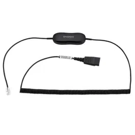 Jabra Cable 88011-102 / GN1218 AC para Micrófono - 2 m Negro, Compatible con Auriculares Jabra Biz 1500, 2300, 2400II y Teléfonos IP Cisco 78xx/88xx