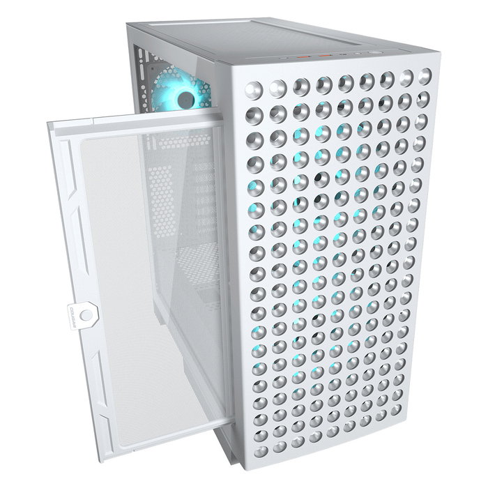 Cougar CGR-5YA2W-RGB Midi Tower PC Blanco ARGB con Ventana Lateral y Ventiladores para Iluminación de Caja