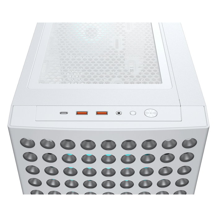 Cougar CGR-5YA2W-RGB Midi Tower PC Blanco ARGB con Ventana Lateral y Ventiladores para Iluminación de Caja