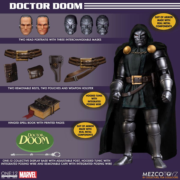 Mezco Toys Marvel Figura 1/12 Doctor Doom 17 cm