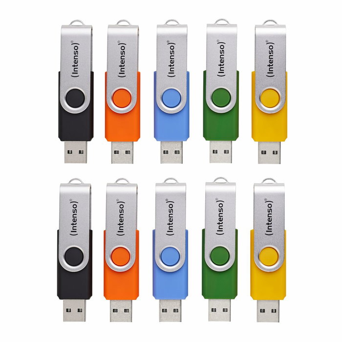 Intenso Multipack de 10 Memorias USB Basic Line de 16 GB