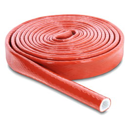 DeLOCK 19095 Protector de cable resistente al fuego, 3 m x 10 mm, Rojo