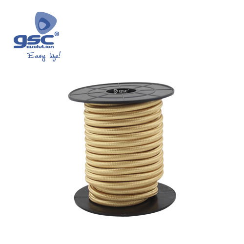 GSC Evolution Cable textil 10M (2x0.75mm) Dorado