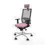 PIQUERAS Y CRESPO Silla de oficina Horna Rosa con respaldo Gris