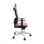 PIQUERAS Y CRESPO Silla de oficina Horna Rosa con respaldo Gris