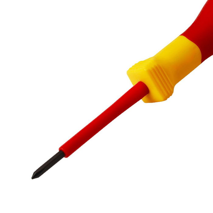 Workpro Destornillador Phillips Aislado VDE 1000V PH0 x 60mm - Acero S2 Cromo-Vanadio, Mango Ergonómico para Trabajo Eléctrico Seguro
