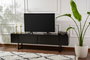 Nordure Soporte TV Wood Black, Negro. Estantería Moderna para Salón, Tablero Partículas Melamina 18mm, 180x50x29.5cm