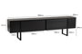 Nordure Soporte TV Wood Black, Negro. Estantería Moderna para Salón, Tablero Partículas Melamina 18mm, 180x50x29.5cm