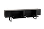 Nordure Soporte TV Wood Black, Negro. Estantería Moderna para Salón, Tablero Partículas Melamina 18mm, 180x50x29.5cm