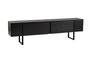 Nordure Soporte TV Wood Black, Negro. Estantería Moderna para Salón, Tablero Partículas Melamina 18mm, 180x50x29.5cm