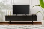Nordure Soporte TV Wood Black, Negro. Estantería Moderna para Salón, Tablero Partículas Melamina 18mm, 180x50x29.5cm