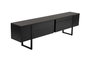 Nordure Soporte TV Wood Black, Negro. Estantería Moderna para Salón, Tablero Partículas Melamina 18mm, 180x50x29.5cm