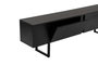 Nordure Soporte TV Wood Black, Negro. Estantería Moderna para Salón, Tablero Partículas Melamina 18mm, 180x50x29.5cm