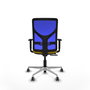 PIQUERAS Y CRESPO Silla de oficina Motilla con mecanismo Sincro/Traslack, asiento amarillo y respaldo azul