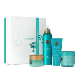 Rituals The Ritual of Karma Kit: Hydra-Boost Foaming Shower Gel 200 ml + Whipped Body Cream 150 ml + Evernight Body Mask 70 ml + Softening Body Scrub