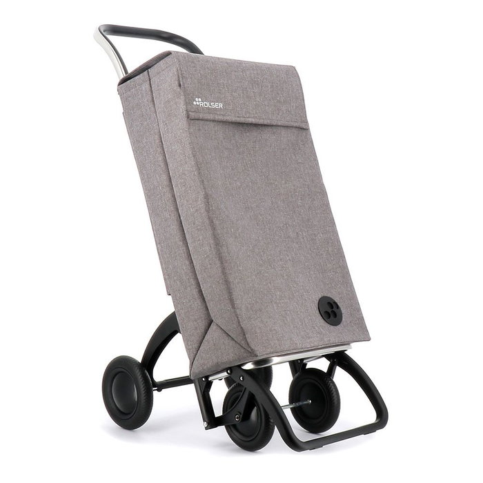Rolser Carro de la compra sbelta tweed 4.2 Gris 44L Aluminio Plegable Soporte Delantero Carga 50kg