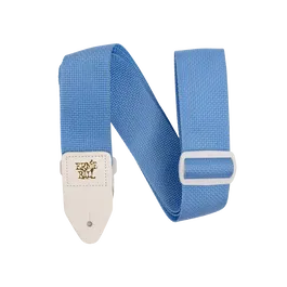 Ernieball Correa para Guitarra y Bajo de Polipropileno, Azul Claro / Blanco