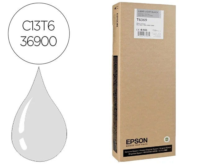 Epson Cartucho Gris Claro T636900 700ml