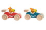 DKD Home Decor Set de Coches de Madera Hechos a Mano (Surtido de 2)