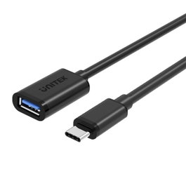 Unitek Adaptador USB Tipo-C 0.2m Negro