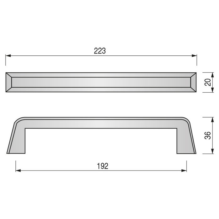 VIEFE Tirador Zamak Modelo Arrow Acabado Cromo para Mueble VIEFE Tirador Zamak Modelo Arrow Acabado Cromo para Mueble