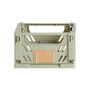 Day Set de 2 Cajas Plegables 17x12,5 cm Verde Musgo, Capacidad 1,2 L, Almacenaje Plegable y Apilable, con Etiquetas
