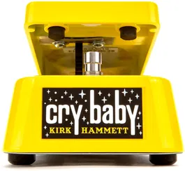 Dunlop Kirk Hammett Signature Wah Yellow Sparkle Edition Cry Baby Pedal de Efectos para Guitarra
