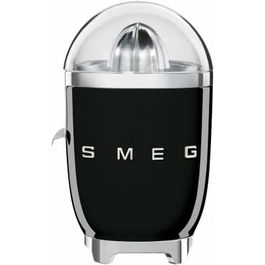 Smeg CJF11BLEU Exprimidor de Cítricos Negro, 70 W, Cono en Acero Inoxidable, Función Antigoteo, 1 Velocidad