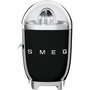 SMEG CJF11BLEU Exprimidor de Cítricos Eléctrico, Color Negro, 70 W, Cono de Acero Inoxidable, Función Anti-Goteo, 1 m de Cable, Apto para Limones y Naranjas