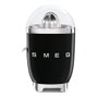 SMEG CJF11BLEU Exprimidor de Cítricos Eléctrico, Color Negro, 70 W, Cono de Acero Inoxidable, Función Anti-Goteo, 1 m de Cable, Apto para Limones y Naranjas